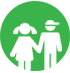 Icon of two children holding hands